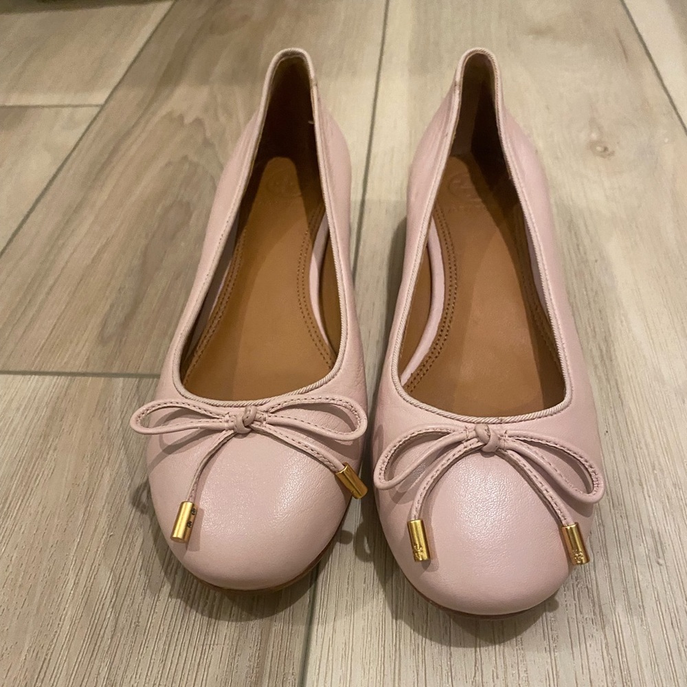 Tory Burch Blush Pink Flats with Bow